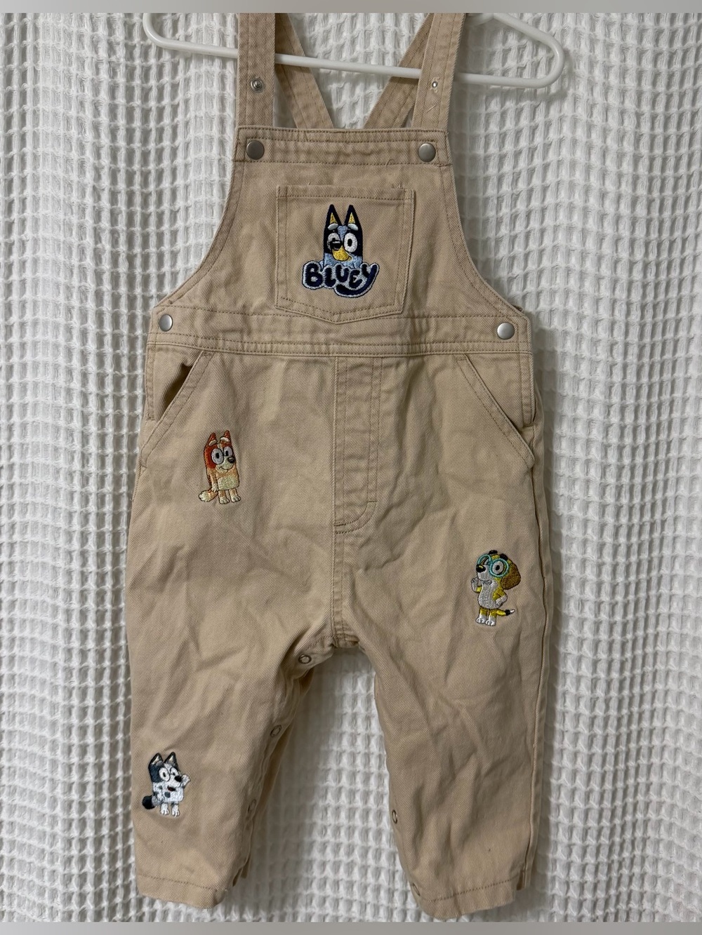 Bluey Embroidered Overalls